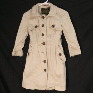 TALULA - Boys Club | xxs | Button-Up Beige Trench Coat